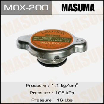 Крышка радиатора MASUMA (NGK-P541, TAMA-RC11, FUT.-R148) 1.1 kg/cm2 MOX-200