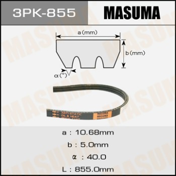 Ремень ручейковый MASUMA 3PK- 855 3PK-855