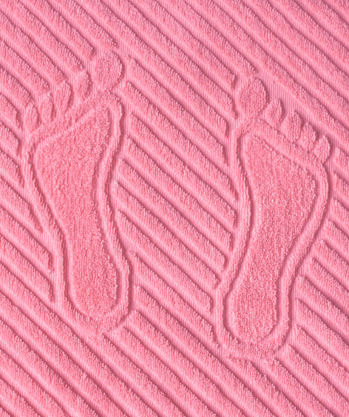 Коврик для ног, махровая ткань, хлопок 100 % (Светло-розовый)
