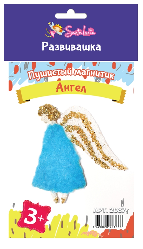 SantaLucia Пушистый магнитик &quot;Ангел&quot;