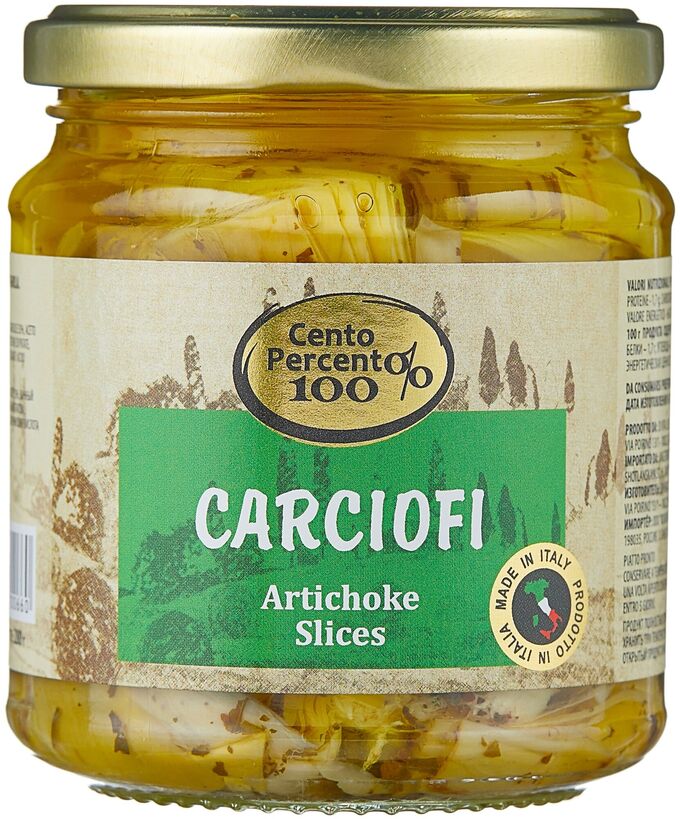 NO NAME Резаные артишоки ТМ Cento Percento 280 гр /12