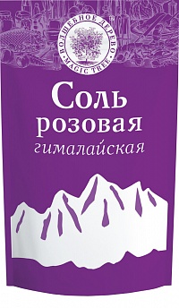 Морская соль розовая &quot;Гималайская&quot; (крупная)  350г*15 в ДОЙ-паках