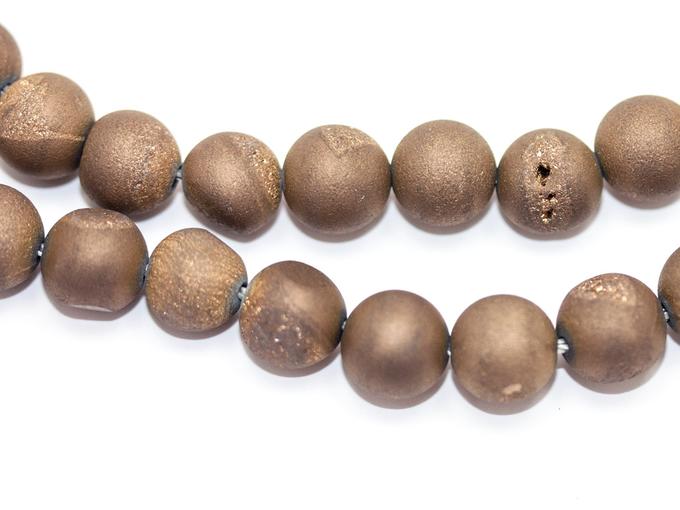 Буcина Агат Друза какао матовая. 8 мм