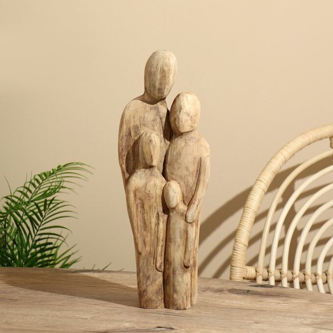 СИМА-ЛЕНД Абстракция «Семья», 15.5x7x41.5 см, манговое дерево
