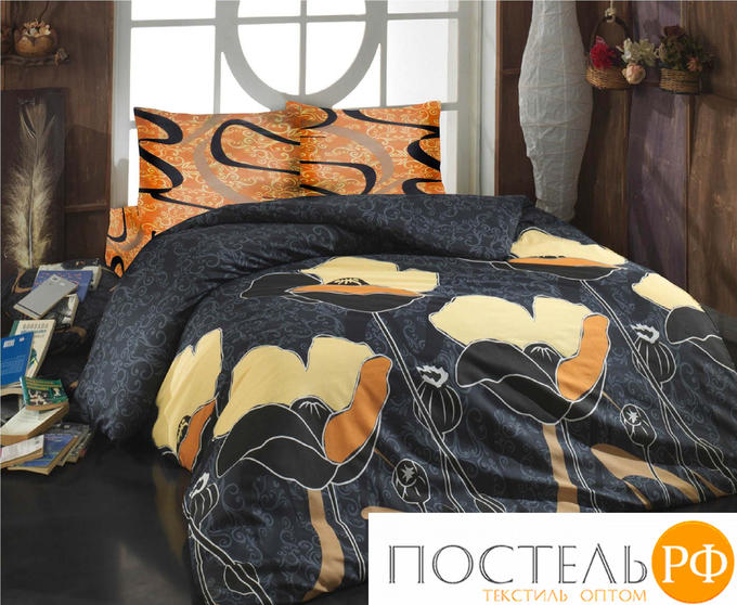 8020 КПБ  COTTON LIFE 1,5 сп. (70*70/2 шт.) JULIET коричневый