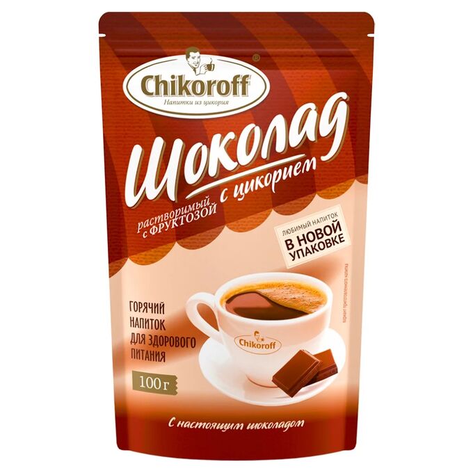 CHIKOROFF Напиток растворимый из цикория Шоколадный, &quot;Чикорофф&quot;, 100 г