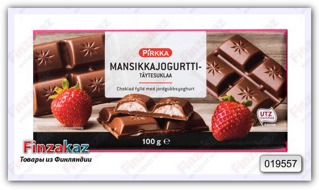 Шоколад Pirkka (клубника,йогурт) 100 гр
