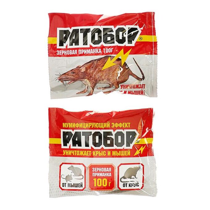 Зерновая приманка от грызунов &quot;Ратобор&quot;, пакет, 100 г