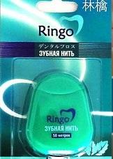 RINGO Зубная нить с ароматом мяты 50м.