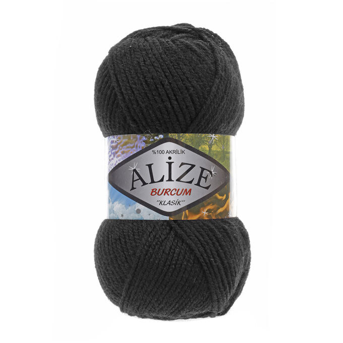 Пряжа Alize Burcum klasik №60 Черный