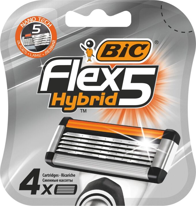 Лезвия для бритья BIC Картриджи &quot;Флекс 3 Гибрид&quot; /4