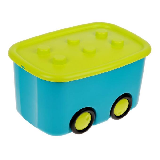 Ящик для игрушек «Моби», цвет бирюзовый, объем 44 литра