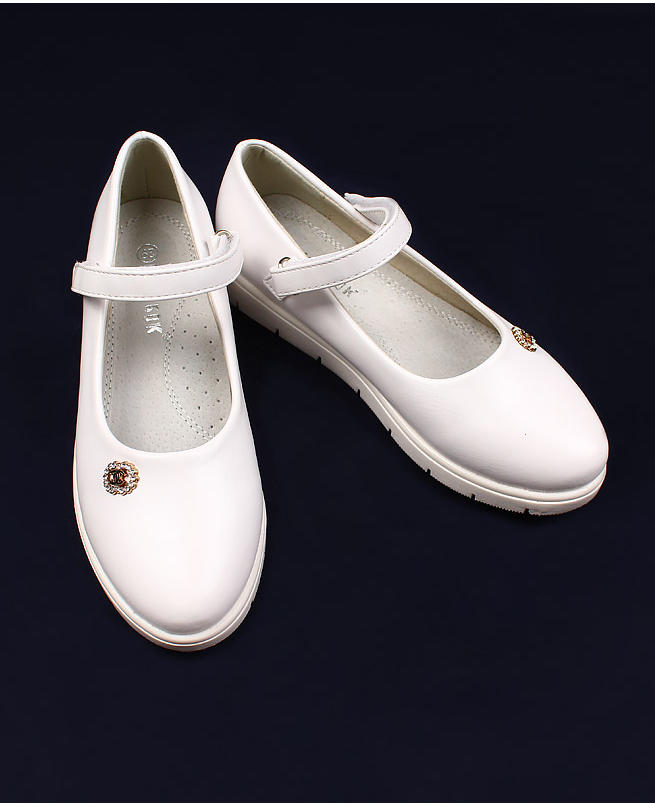 Туфли для девочки, белые р.29-36 Цвет: белый