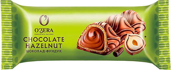 «OZera», вафельный батончик Chocolate Hazelnut, шоколад - фундук, 23 гр.