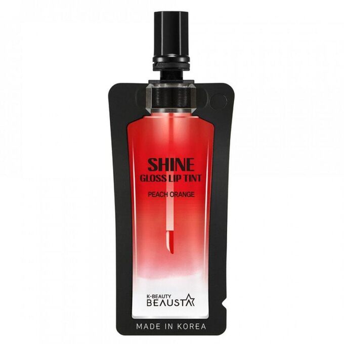 Beausta Тинт для губ Shine Gloss Lip tint #3 Peach Orange, персиковый апельсин, 4 мл