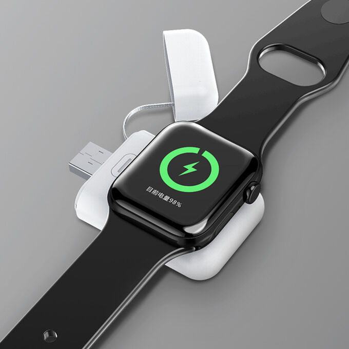 СИМА-ЛЕНД Внешний аккумулятор XDL-WPB01, для зарядки Apple Watch, 1000 мАч, белый