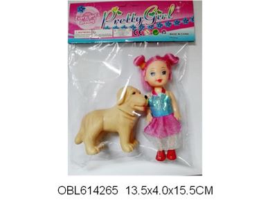 206-4 кукла Шелли с собачкой, в пакете 142652