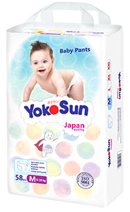 YokoSun Подгузники-трусики размер М 6-10 кг 58 шт.9608 (1/3)