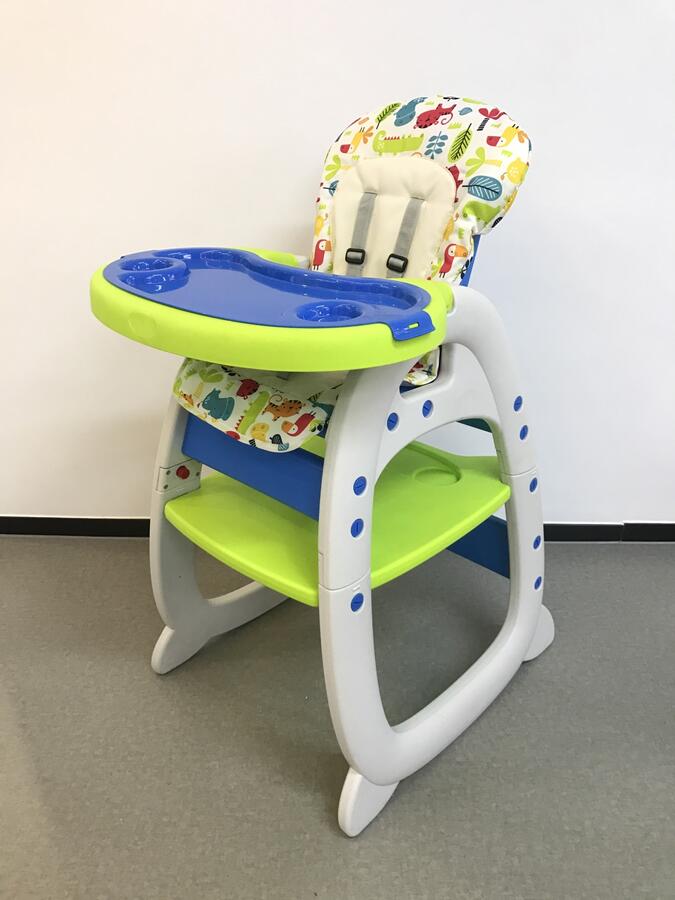Детский стул для кормления 505 (салатово/синий)