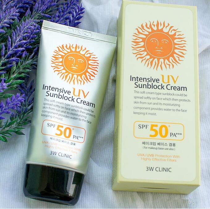 3W CLINIC] Солнцезащитный крем Intensive UV Sun Block Cream SPF 50+ PA+++, 70 мл