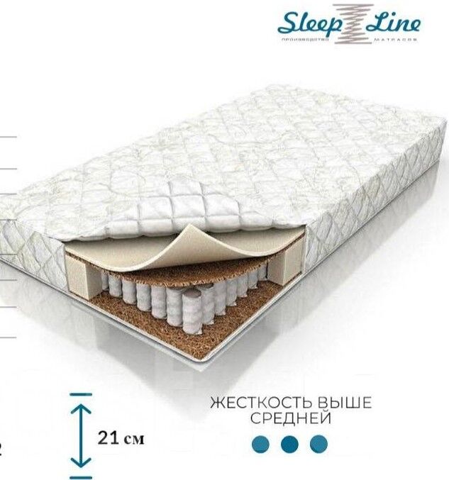 SleepLine Матрас Basic Eсo (Кокосовая койра с двух сторон). Анатомический 900х2000