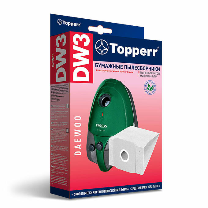 Topperr DW 3 Бумажный пылесборник для пылесоса DAEWOO
