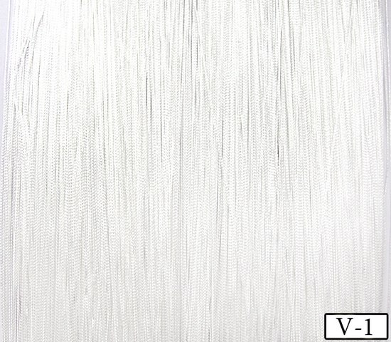 Кисея нитяные шторы белая Однотонная 900 грамм col 1