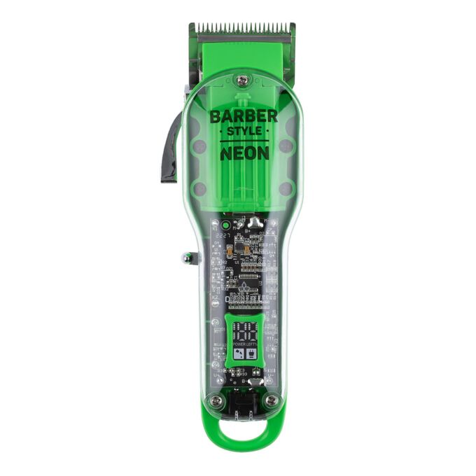Машинка для стрижки DEWAL PRO NEON GREEN, аккум\сет, 6000 об\мин, нож 45 мм, 0,8 - 2,0 мм, 6 нас