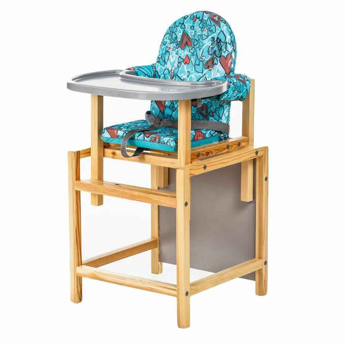 Стол-стул для кормления &quot;СТД-07&quot; (бирюза+серый, СТД 0702)