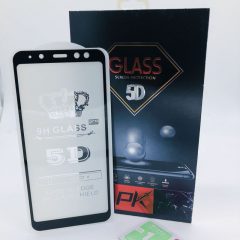 Защитное стекло 5,5D SAMSUNG GALAXY A5/A8 2018 в упаковке (на весь экран) ровный край