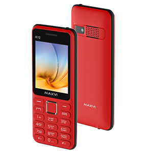 Телефон сотовый Maxvi K12 Red-black