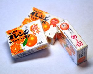MARUKAWA жевательная резинка , вкус Апельсина, шары 6 шт.