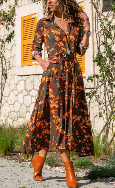 Платье-рубашка в цветочек во Владивостоке