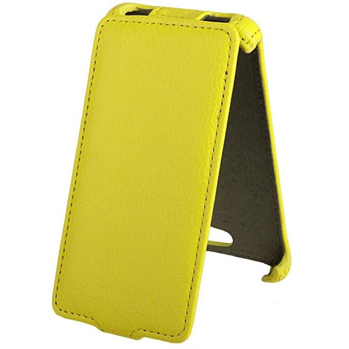Чехол-книжка  для Sony Xperia Z3 Compact (yellow) открытие вниз