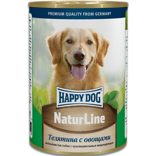 Happy Dog NaturLine конс 400гр д/соб Телятина/Овощи