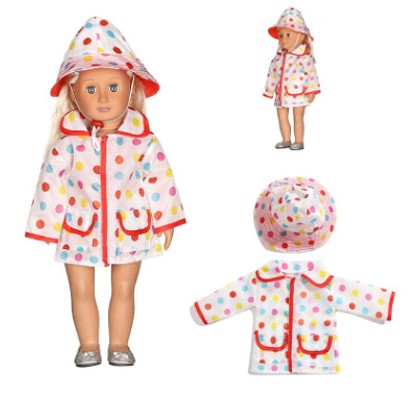 Одежда для куклы ~ 45 см: плащ с капюшоном