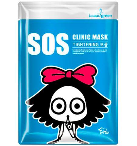KR/М BEAUUGREEN SOS Clinic Mask Tightening Маска-салфетка д/лица для сужения пор