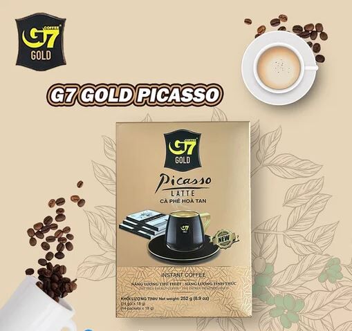 TRUNG NGUYEN Кофе растворимый Голд Пикассо Латте (Gold Picasso Lattе) 14 пак.*18 г (3 в 1)