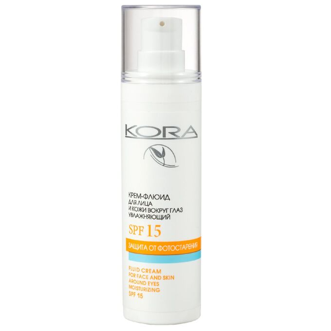 Kora Крем-флюид для лица и кожи вокруг глаз SPF15, 30 мл (Кора, Солнце)
