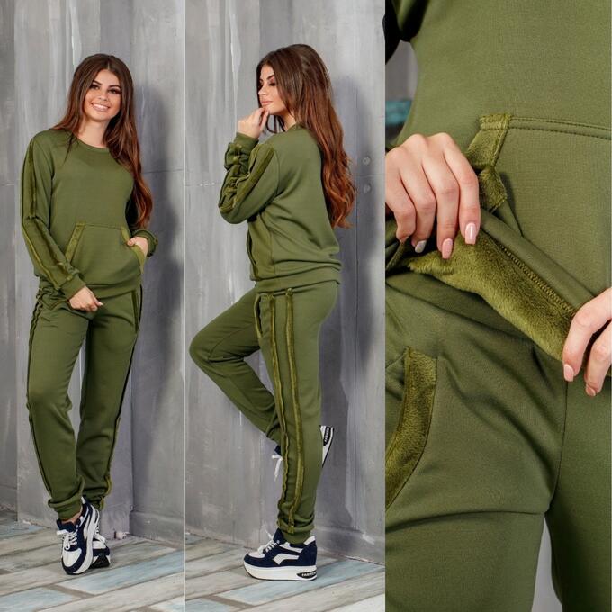 Спортивный костюм на меху женский