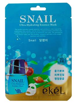 Ekel cosmetics Ekel Маска тканевая для лица с улиточным муцином Mask Snail Ultra Hydrating Essense, 25 мл
