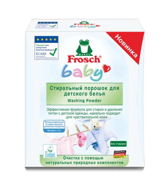 СТИРАЛЬНЫЙ ПОРОШОК ДЛЯ ДЕТСКОГО БЕЛЬЯ, FROSCH BABY 1,08 КГ