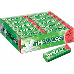 «Impulse», жевательная резинка со вкусом арбуза, без сахара, 14 г