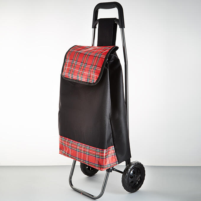 Тележка багажная ручная 25 кг (сумка), 50 кг (каркас) ТБР-21 черная с красным