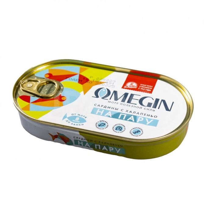 Сардины с халапеньо на пару За Родину OMEGIN 175г hanza ключ