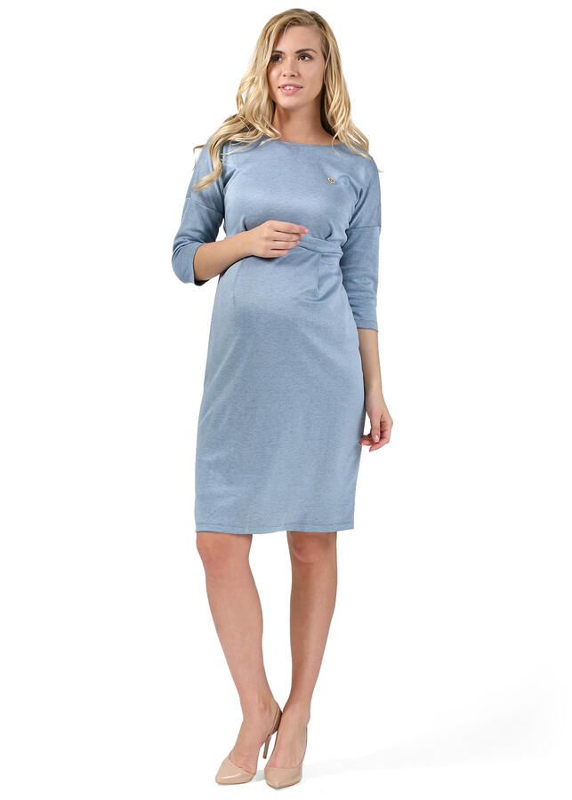 Платье &quot;Астра&quot; для беременных голубое