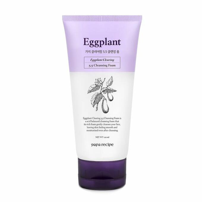 Eggplant Clearing 5.5 Cleansing Foam - Пенка для умывания с экстрактом баклажана. Для сухой чувствительной кожи