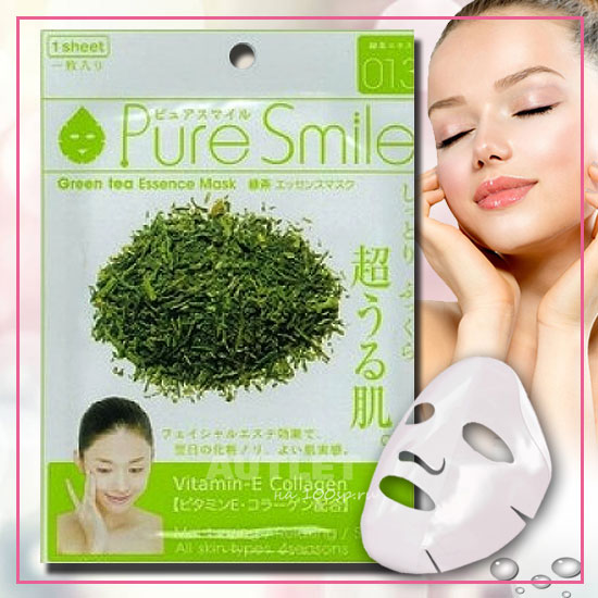 &quot;Pure Smile&quot; &quot;Essence mask&quot; Антиоксидантная маска для лица с эссенцией зелёного чая
