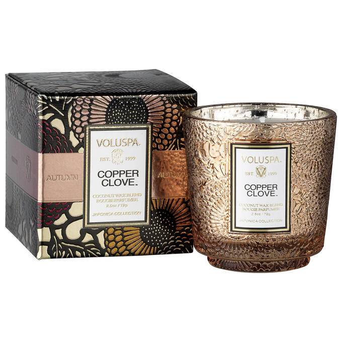 Медная гвоздика в маленьком подсвечнике и коробке Copper Clove Boxed Mini Pedestal Glass Candle