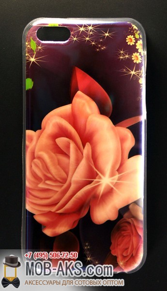 Силиконовая накладка с рисунком Samsung A5 Роза оптом